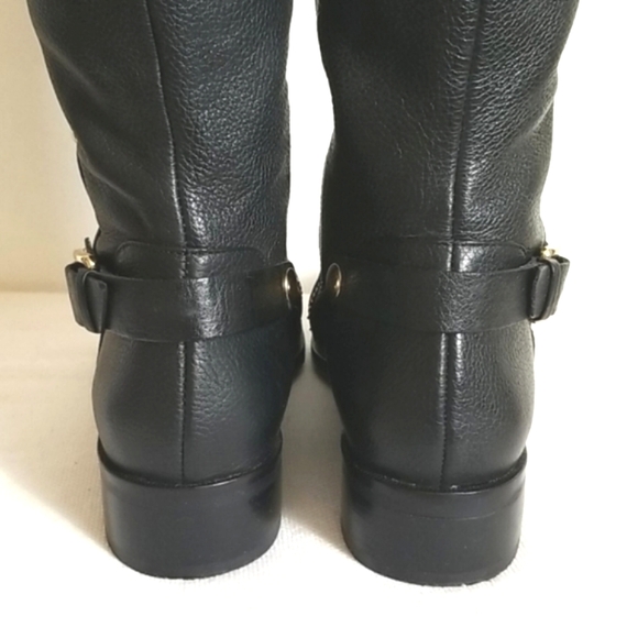 Michael Kors Black Leather Knee High Riding Boots - Picture 8 of 13